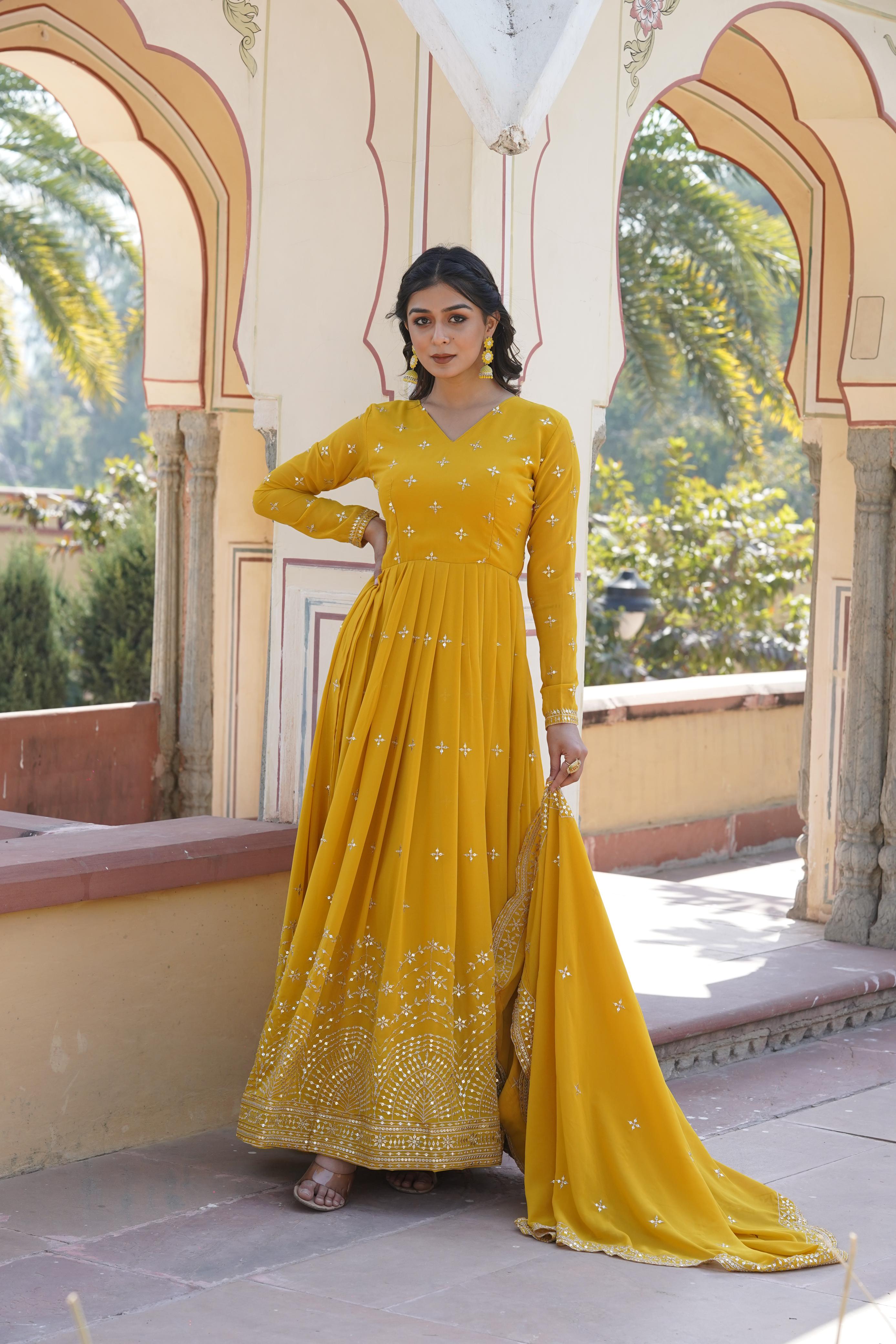 PILAKI- PREMIUM READYMADE GOWN WITH DUPATTA SET-LC-1084