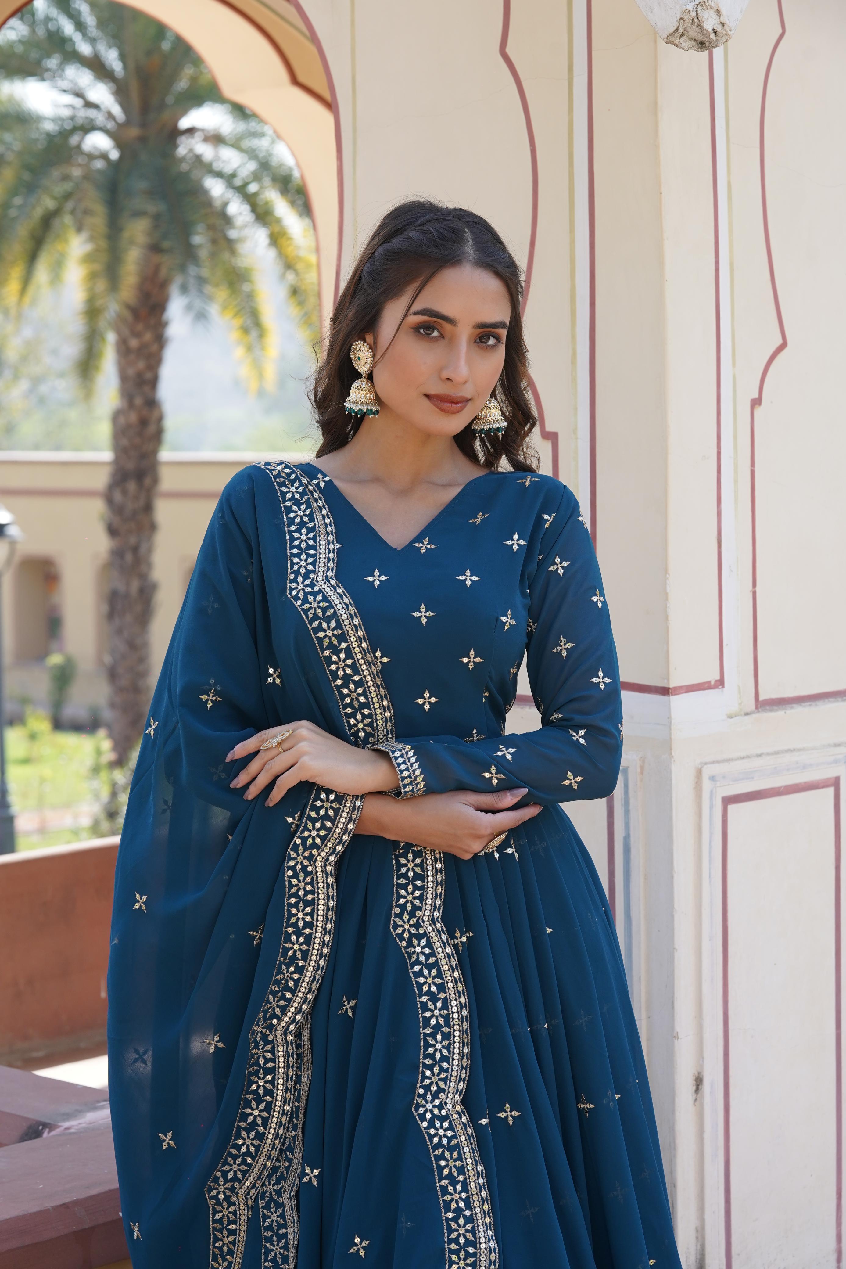 PILAKI- PREMIUM READYMADE GOWN WITH DUPATTA SET-LC-1084