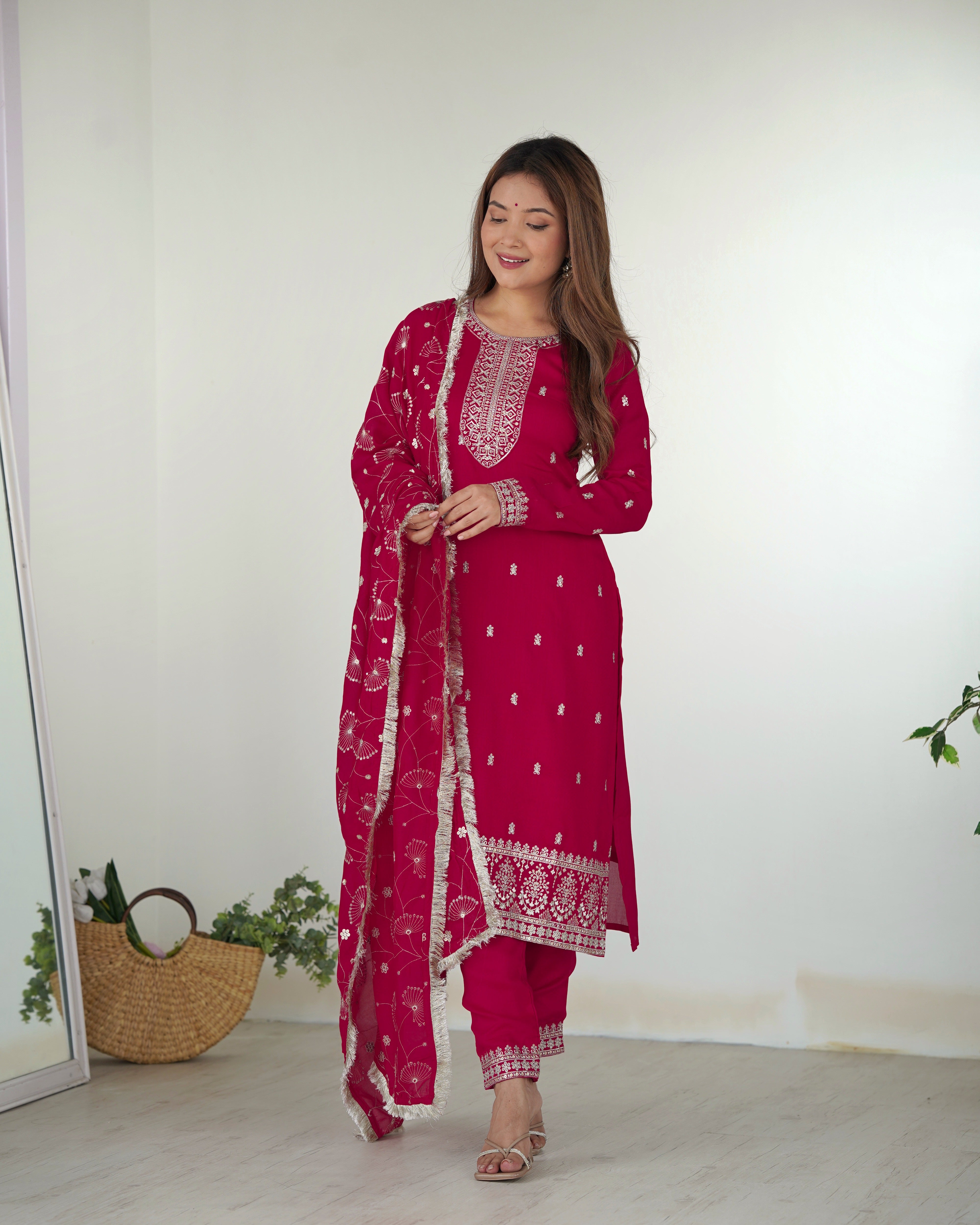 KIYA  SUIT SET RANI COLOR