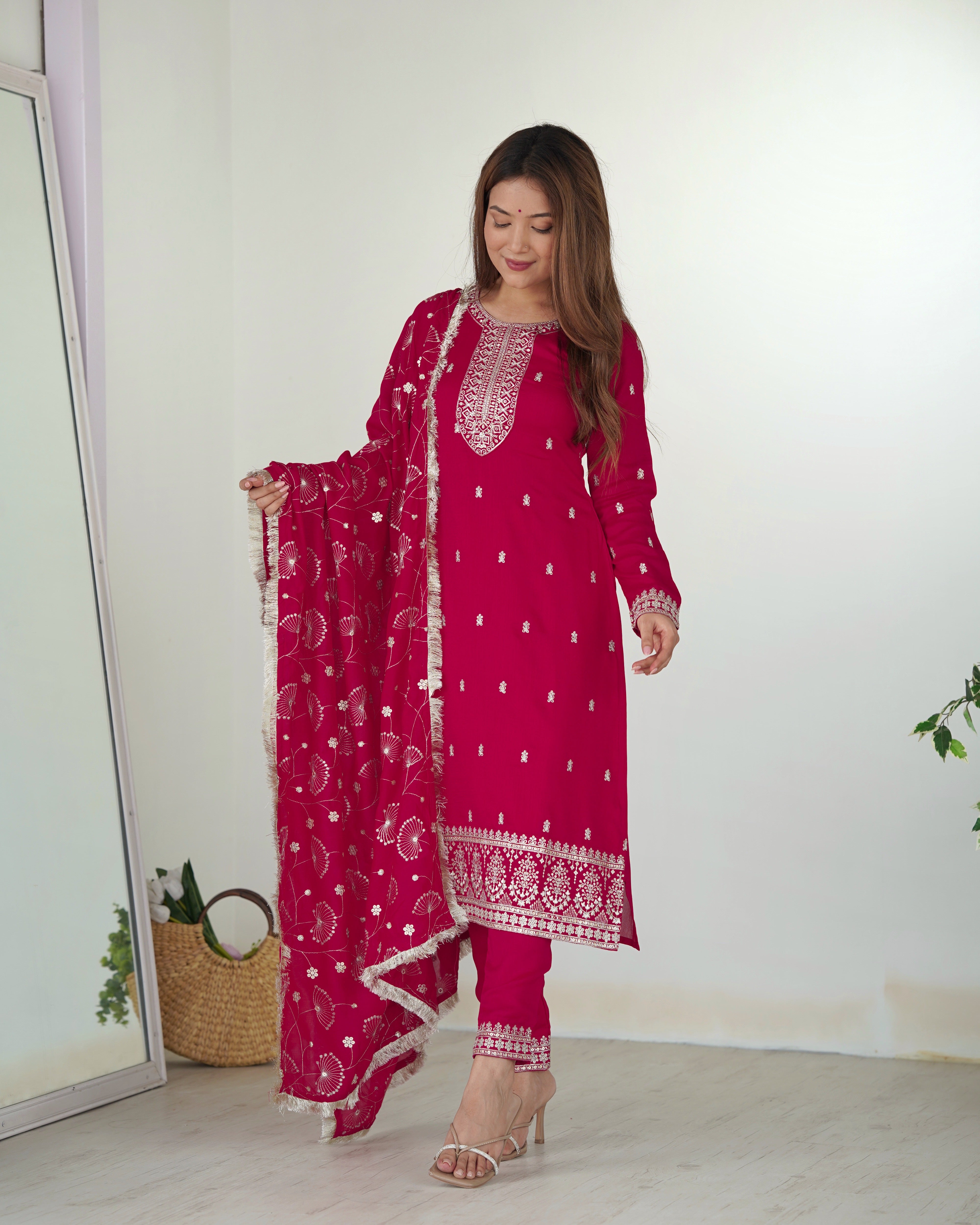 KIYA  SUIT SET RANI COLOR