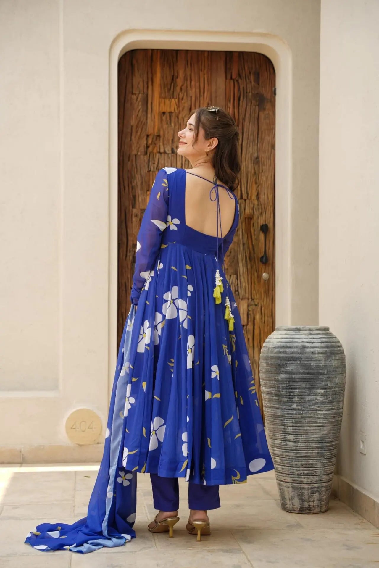 PILAKI- BLUE FLORAL GEORGETTE SET