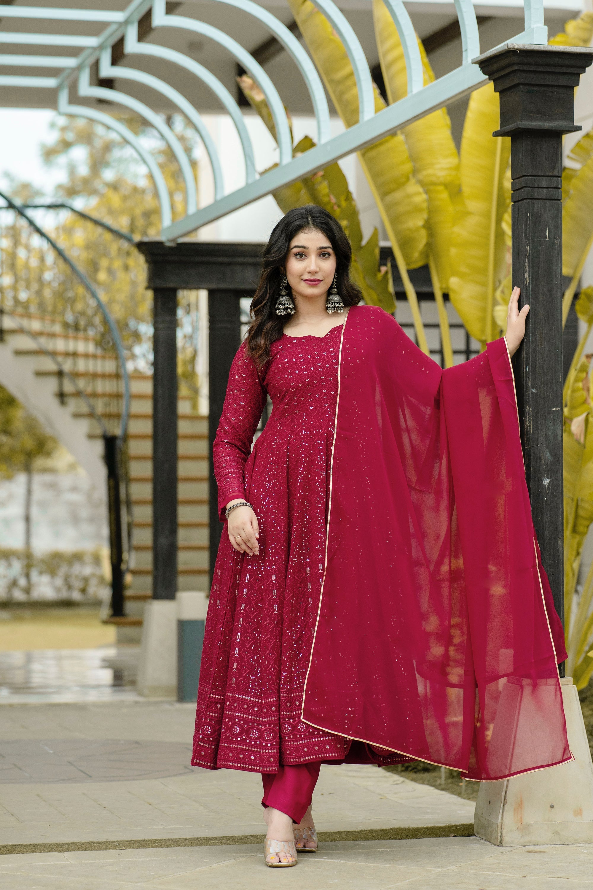 SUNHERI FUX GEORGETTE SUIT SET - 6013