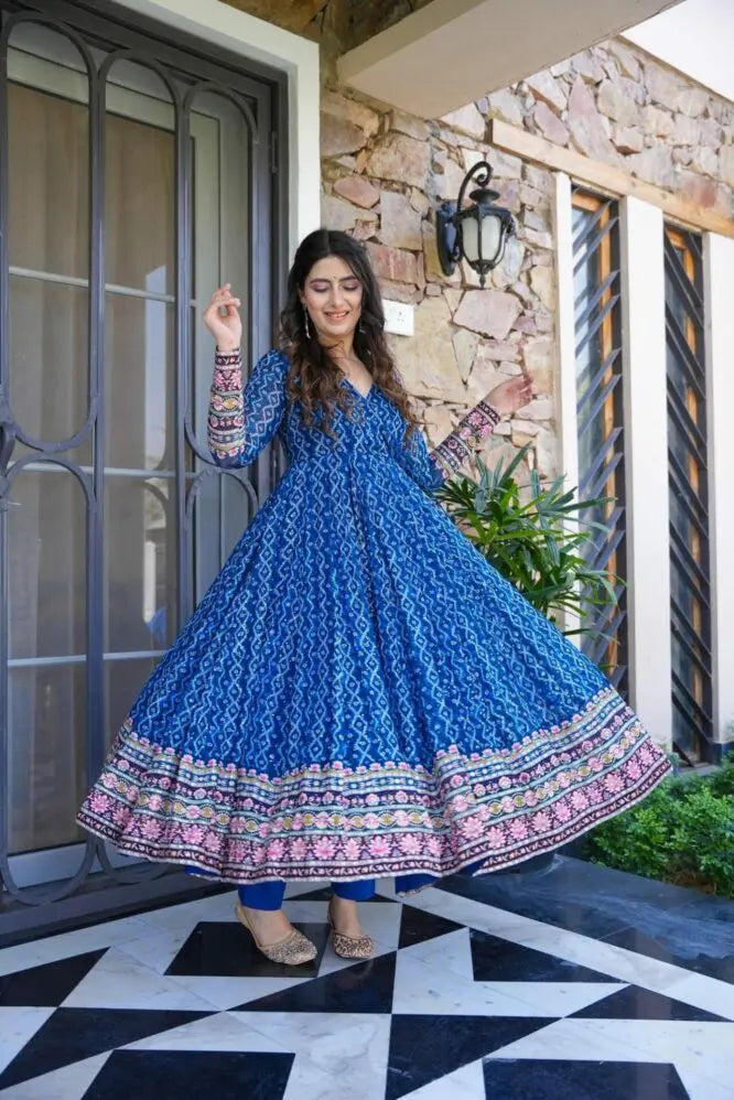 ZIMMY PARTYWEAR ANARKALI SUIT SET 136