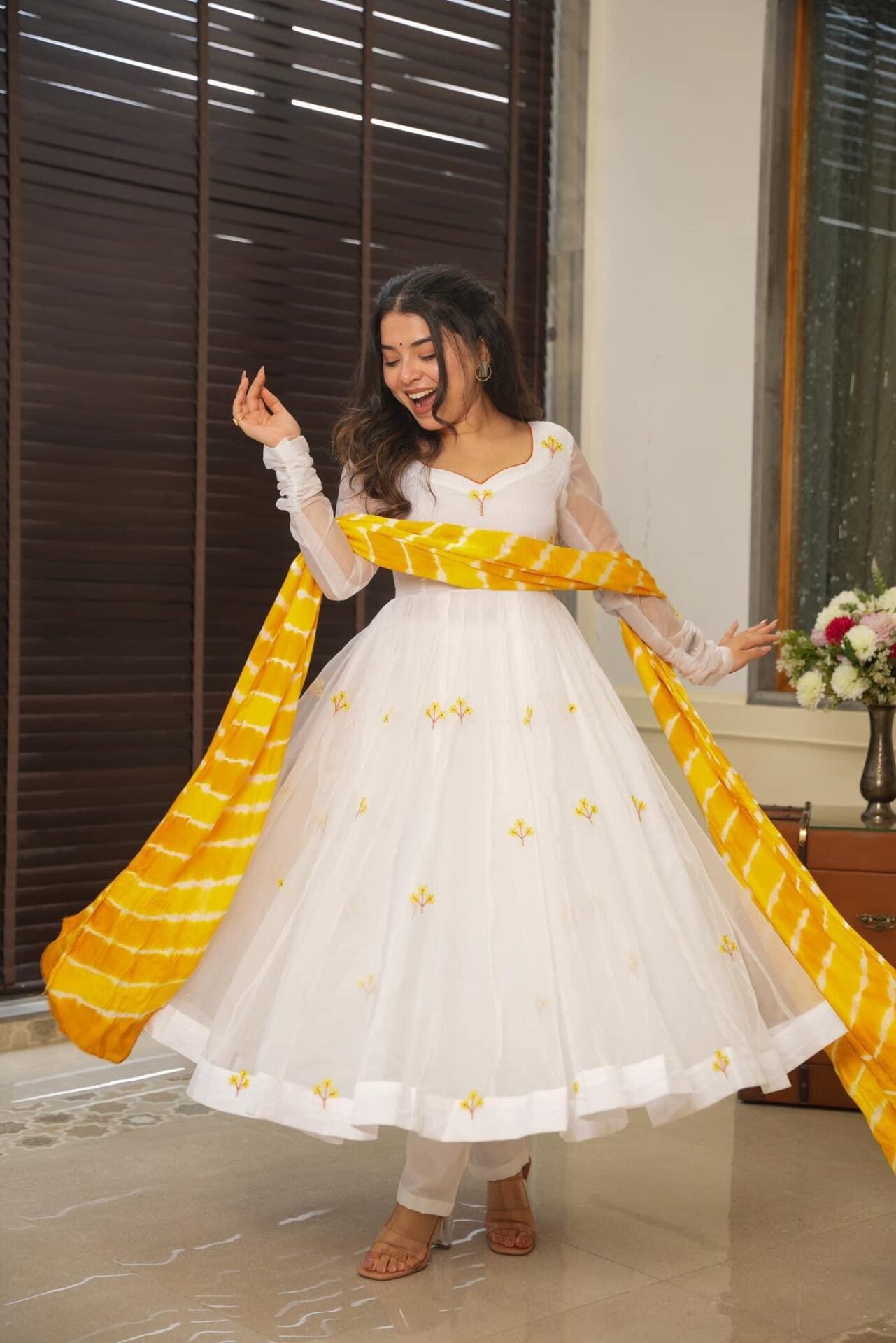 TANIYA* READYMADE KALI-CUT  ANARKALI SUIT SET CODE:- TD-153