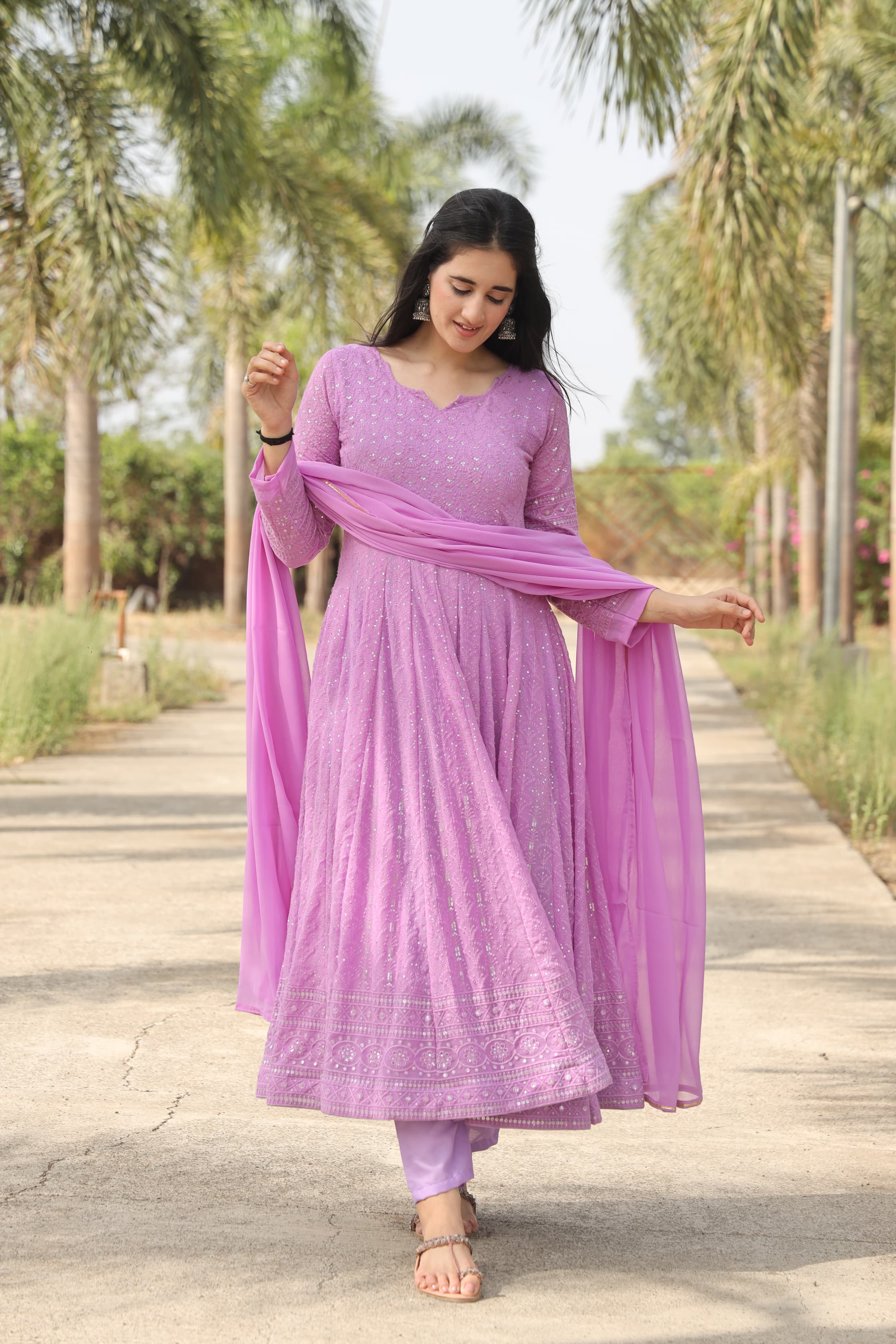 AADHYA PURPLE ANARKALI SUIT SET-01