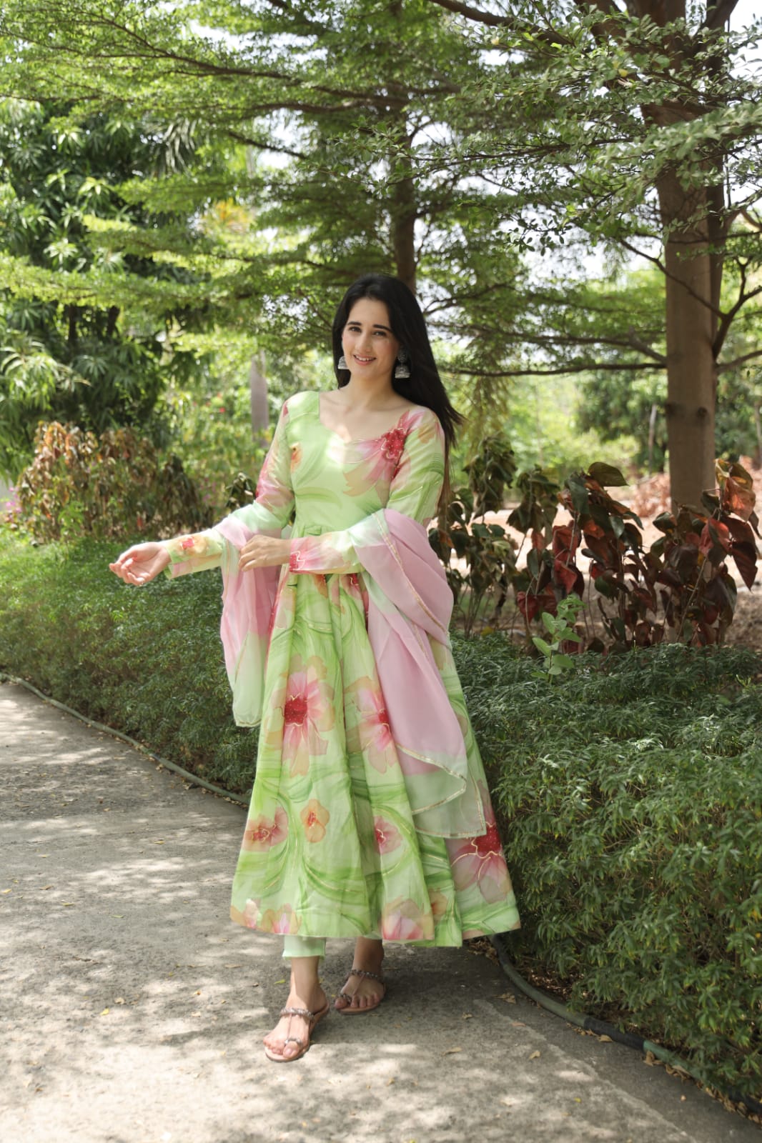 NIDHI'S MULTI PISTA COLOURED ANARKALI SUIT SET - 07