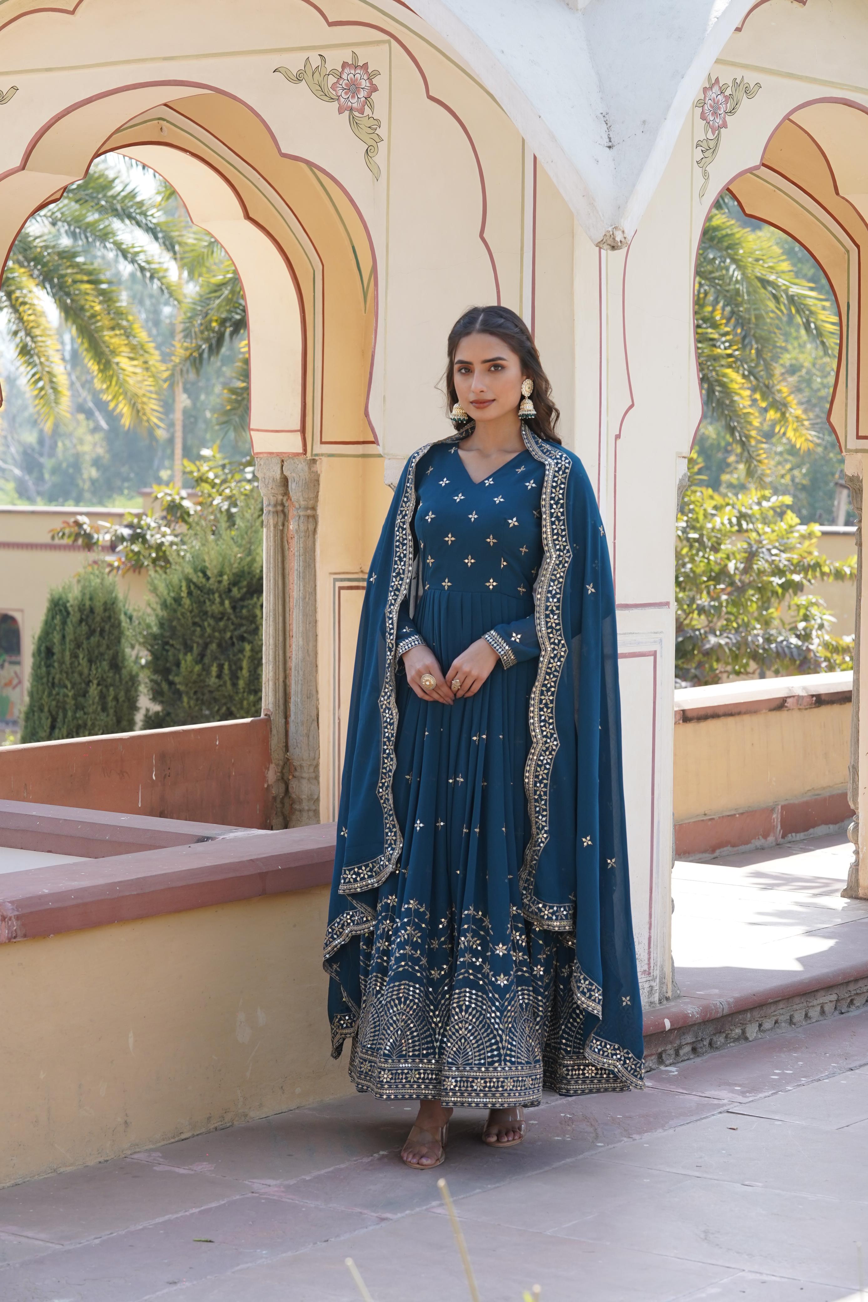 PILAKI- PREMIUM READYMADE GOWN WITH DUPATTA SET-LC-1084