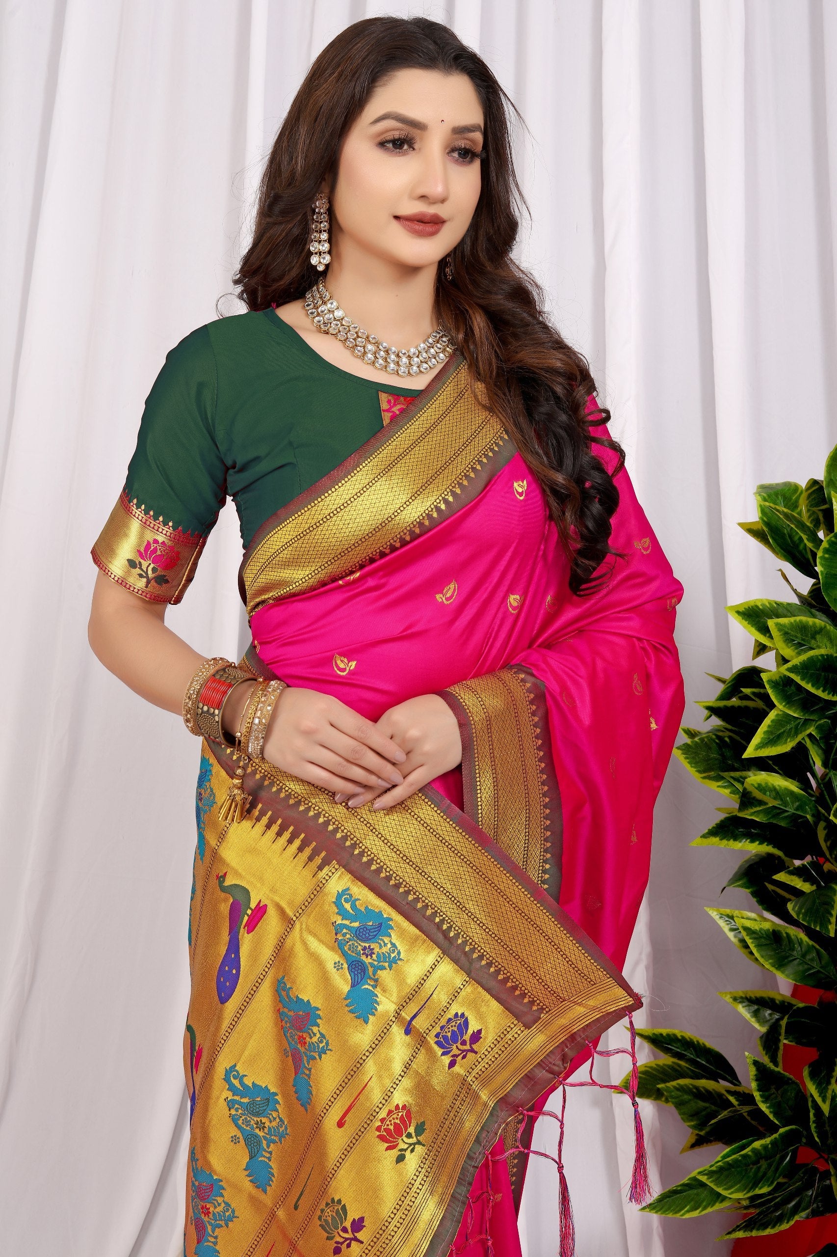 Paithani Pure silk handloom saree with Pure Jari