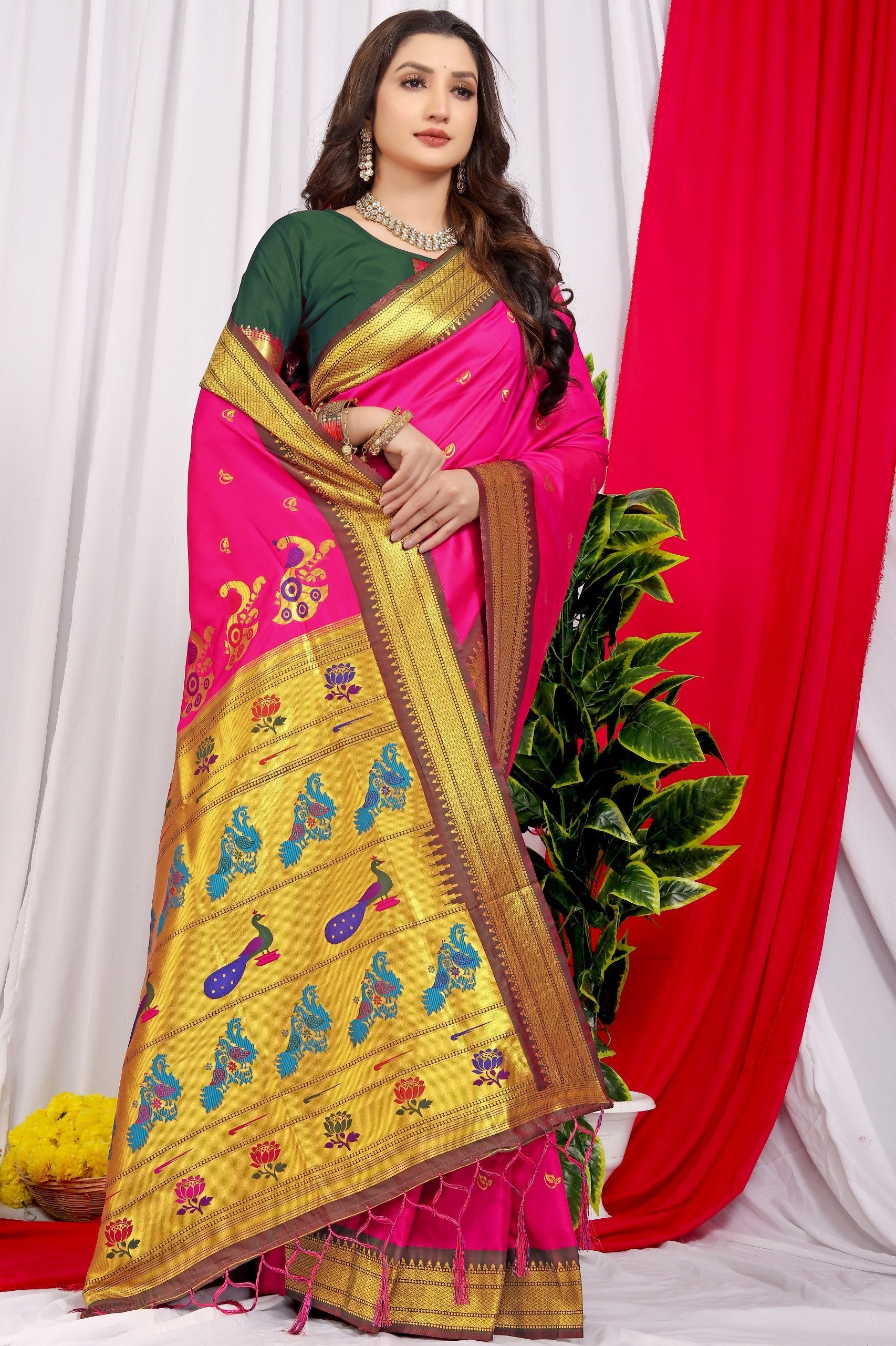 Paithani Pure silk handloom saree with Pure Jari