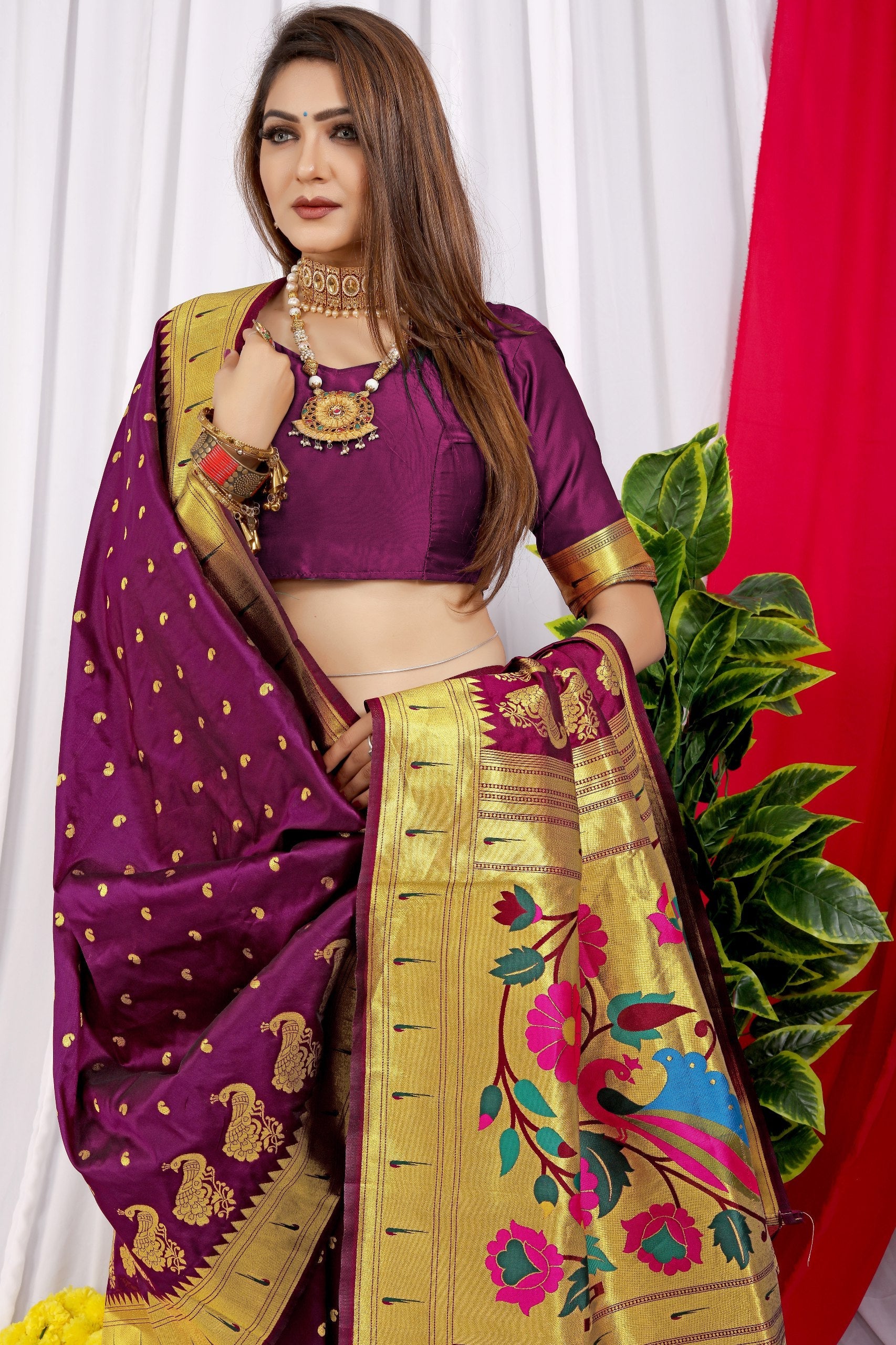 Paithani Pure silk handloom saree with Pure Jari