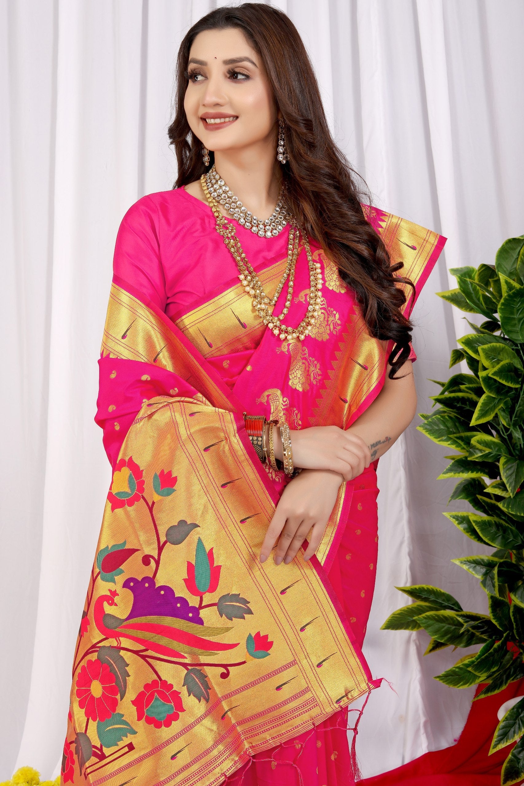 Paithani Pure silk handloom saree with Pure Jari