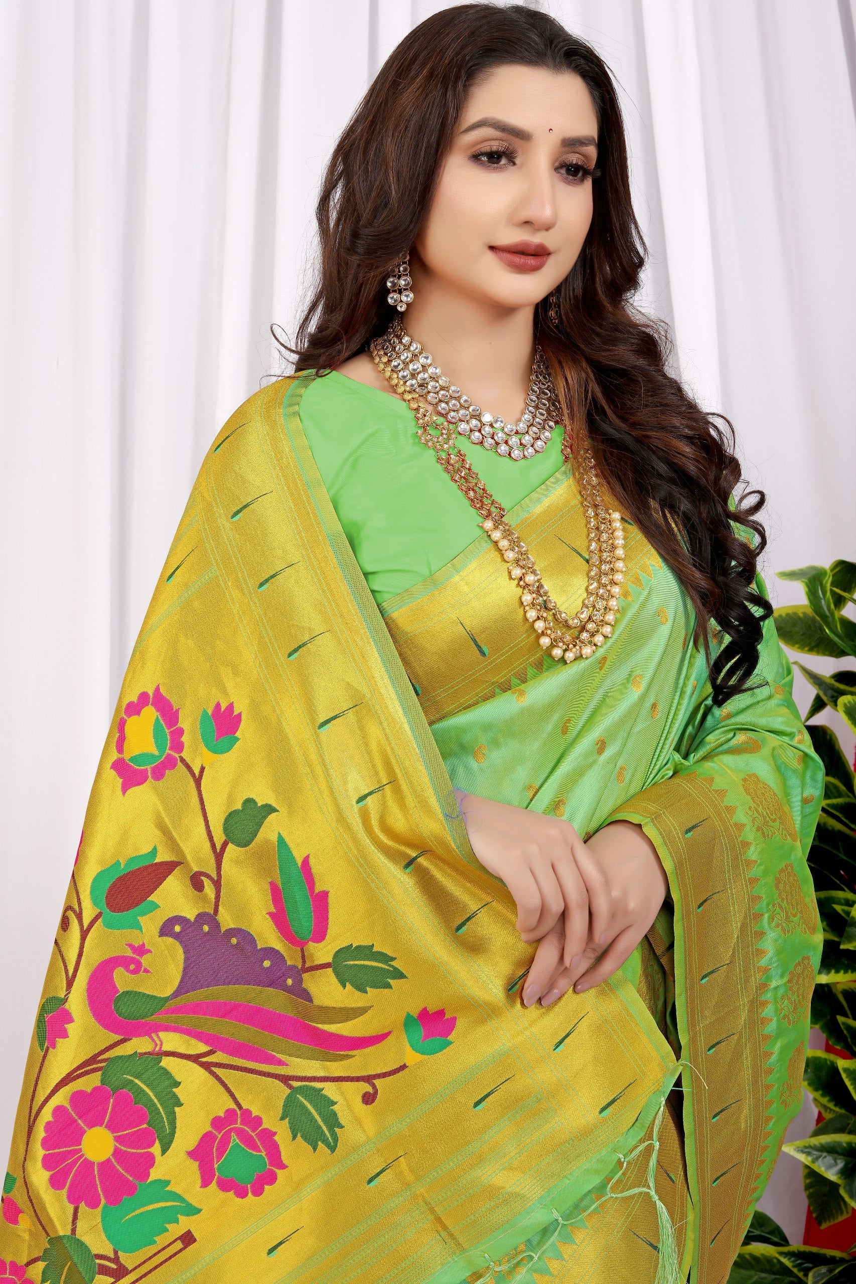 Paithani Pure silk handloom saree with Pure Jari