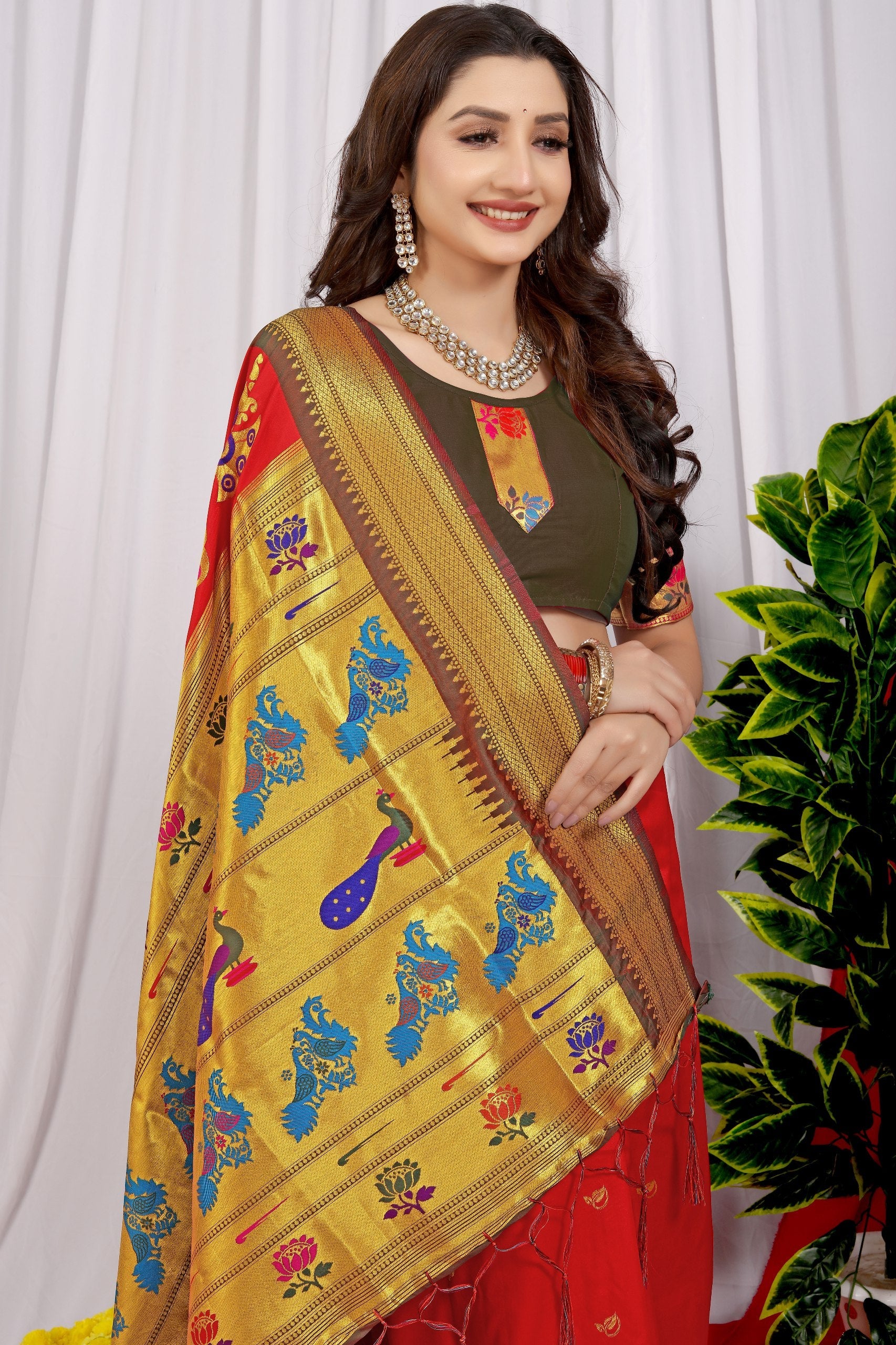 Paithani Pure silk handloom saree with Pure Jari