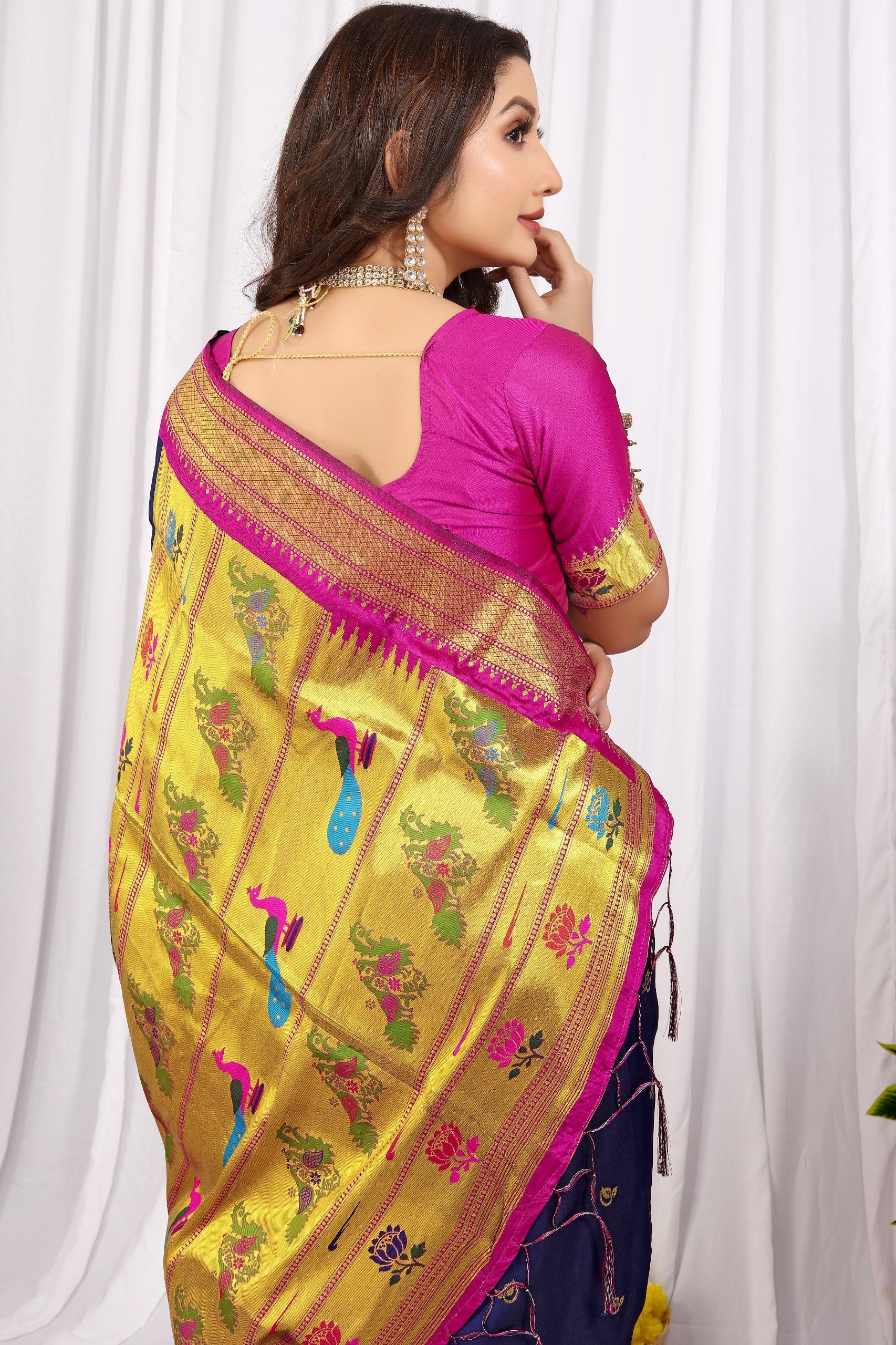 Paithani Pure silk handloom saree with Pure Jari