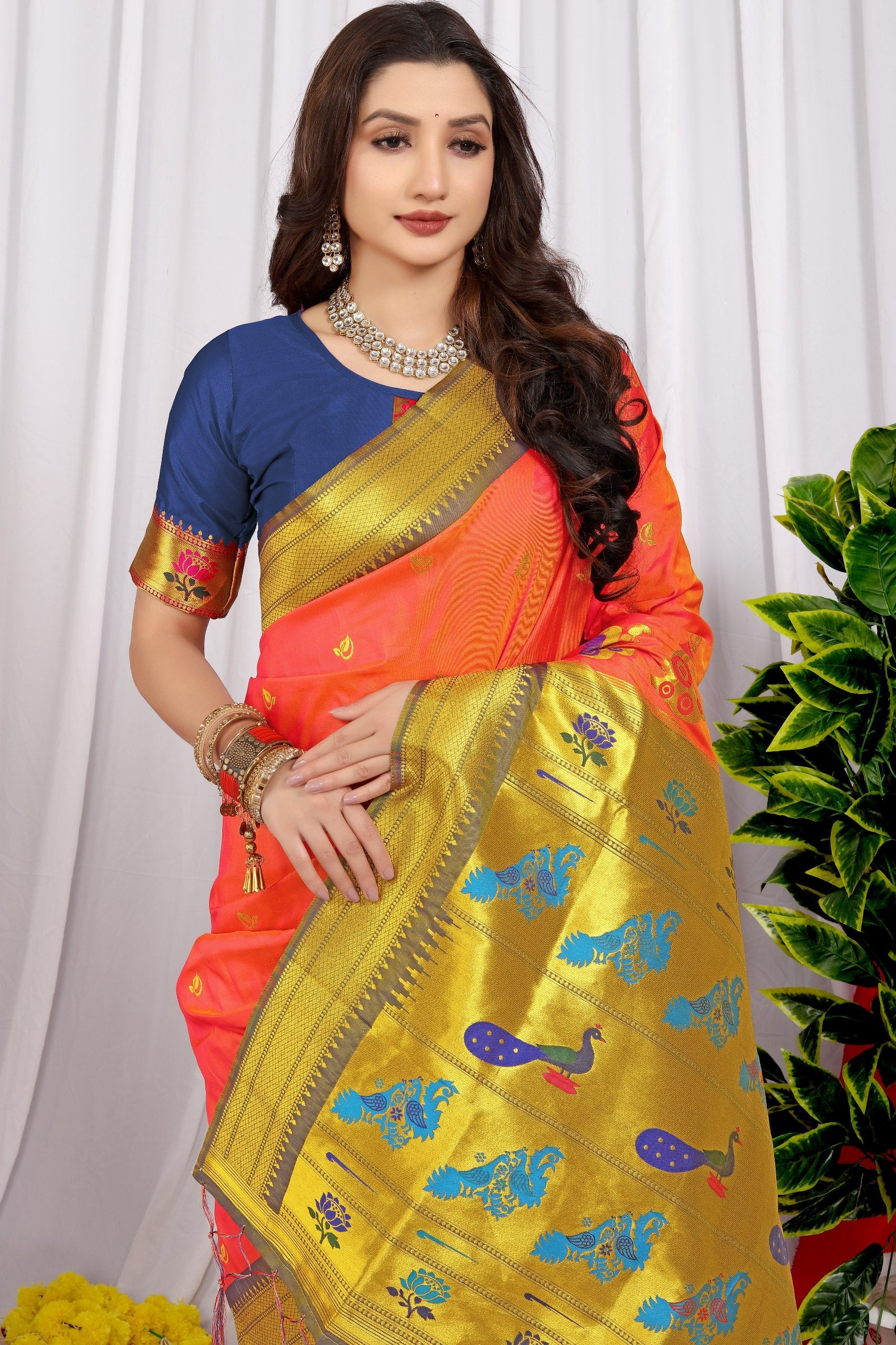 Paithani Pure silk handloom saree with Pure Jari