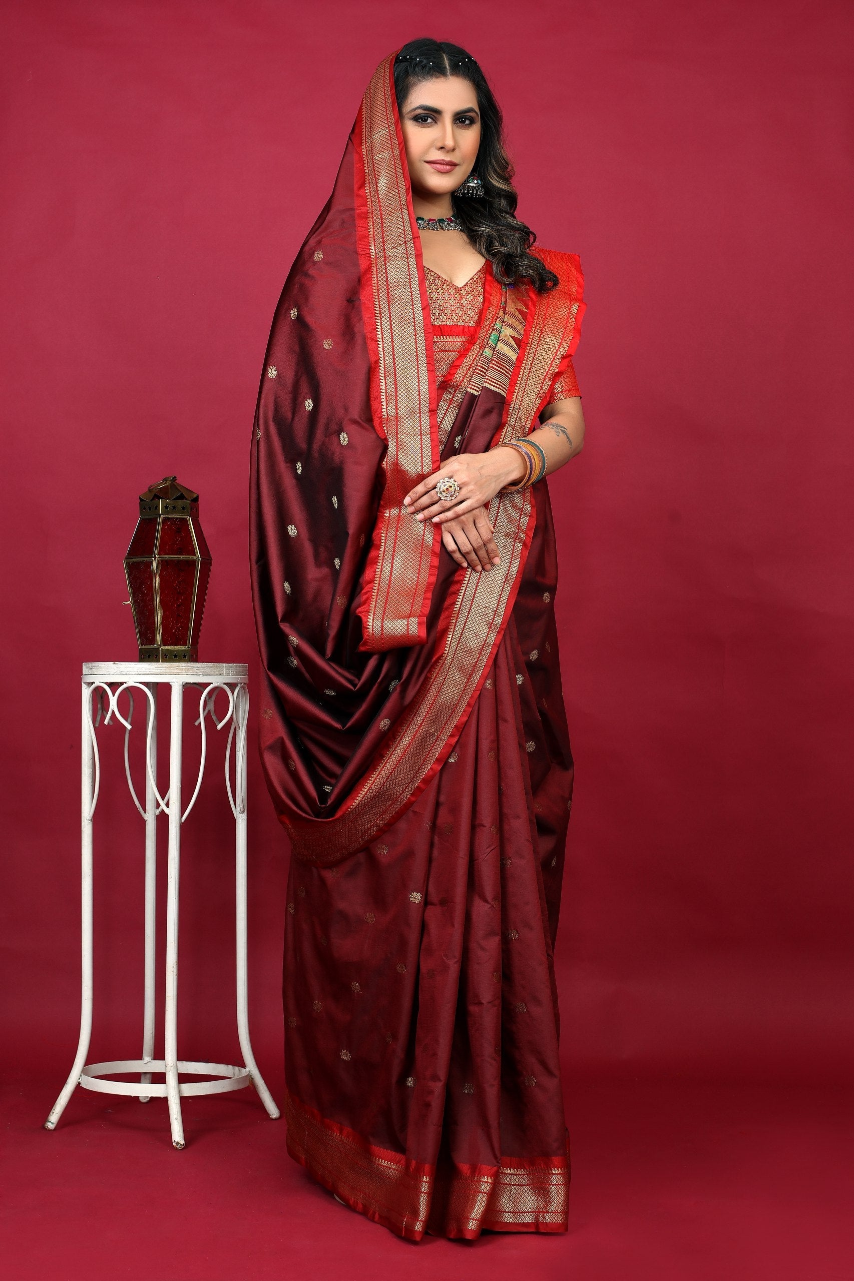 Anarkali paithaniPure silk handloom saree with Pure Jari