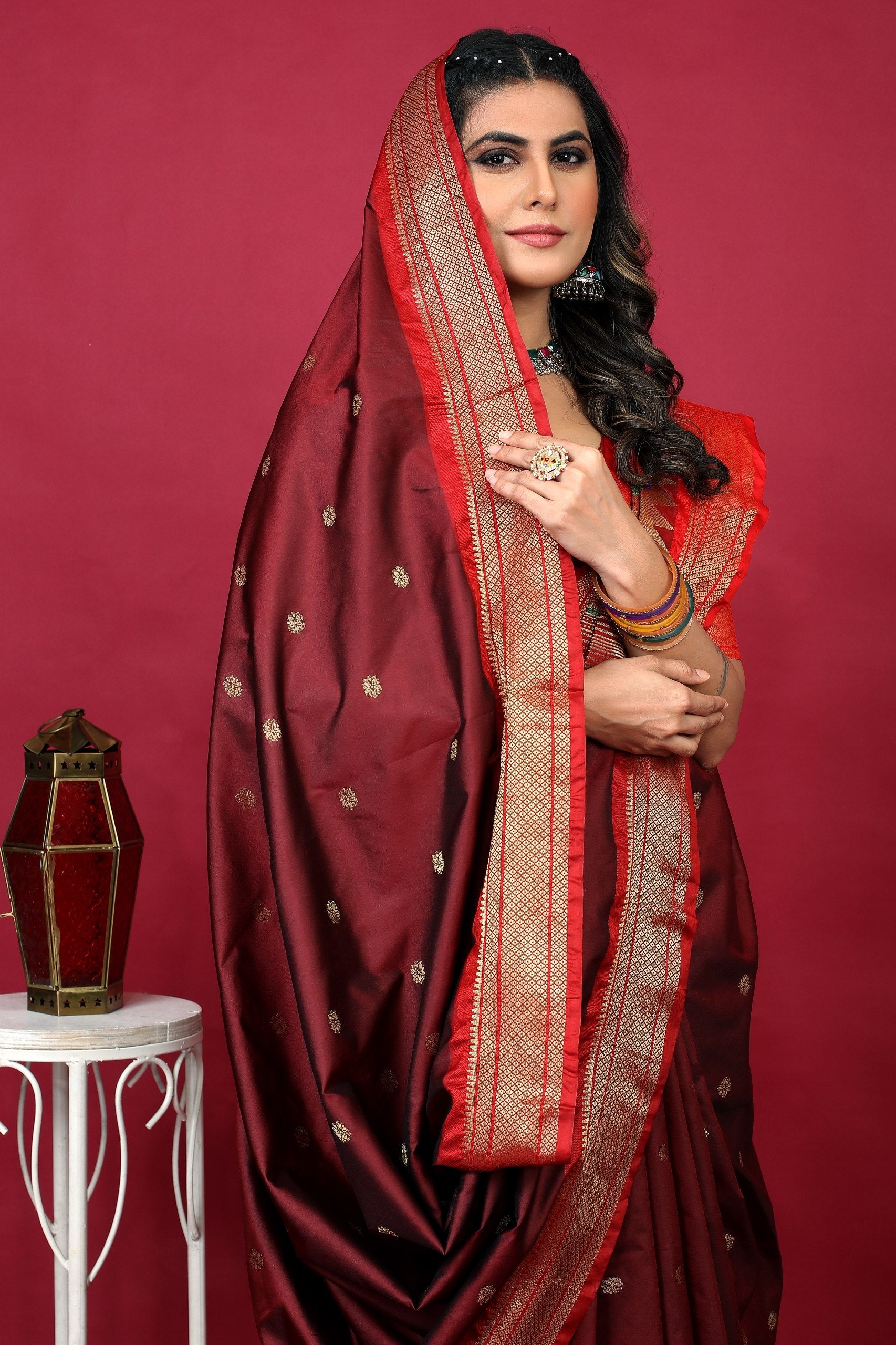 Anarkali paithaniPure silk handloom saree with Pure Jari