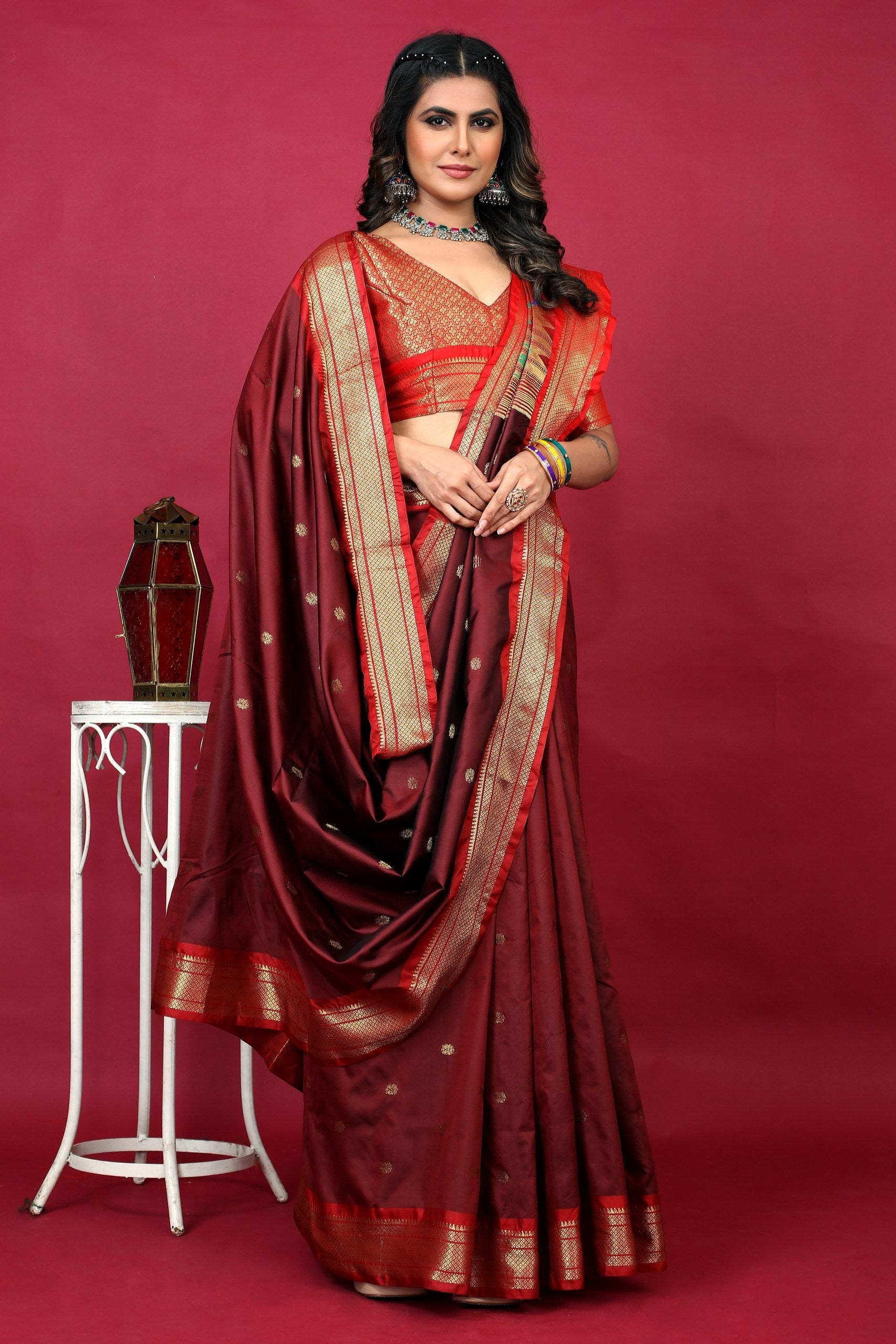 Anarkali paithaniPure silk handloom saree with Pure Jari