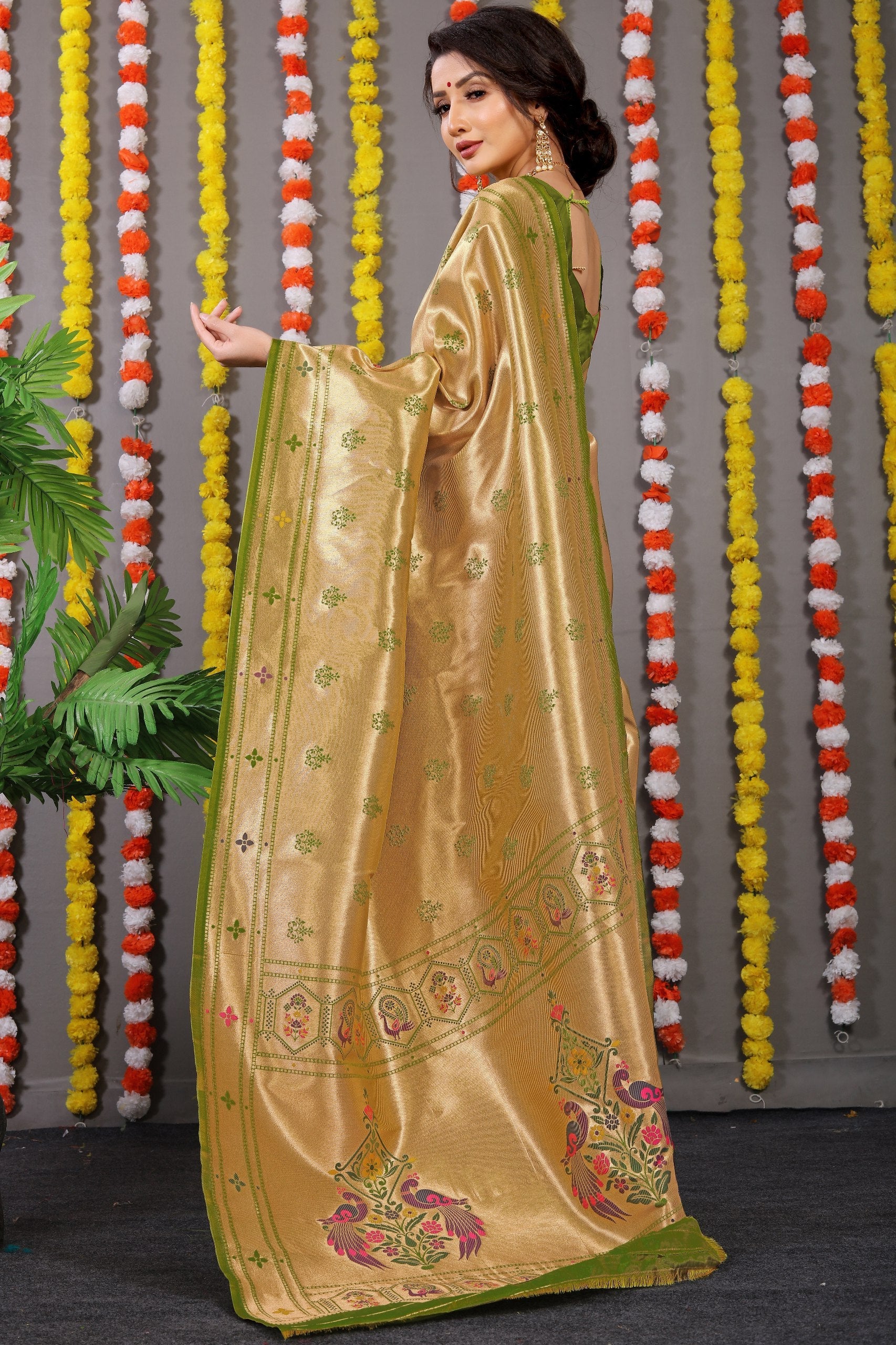 Amrut Paithani Pure silk handloom saree with Pure Jari