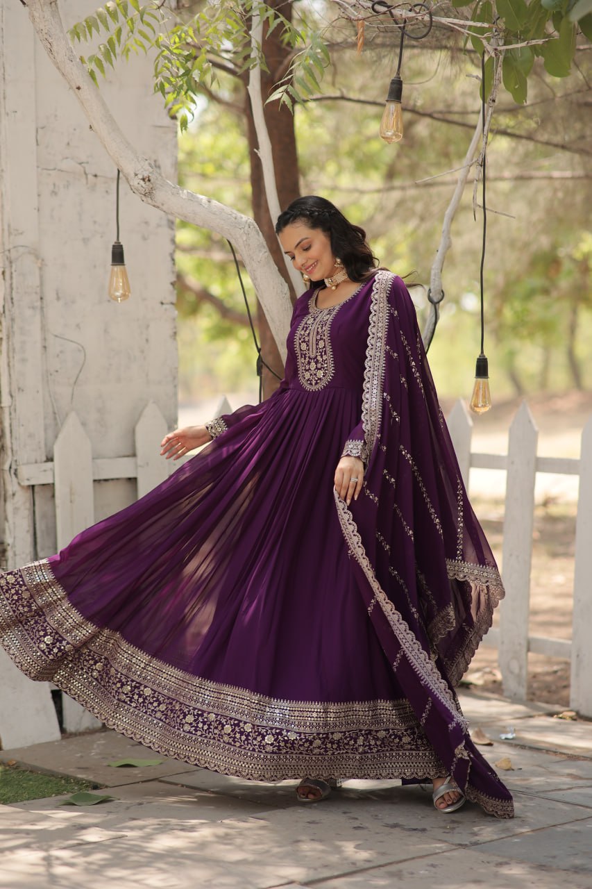 pilaki's GOWN-WITH-DUPATTA COLLECTIONS LW-9179