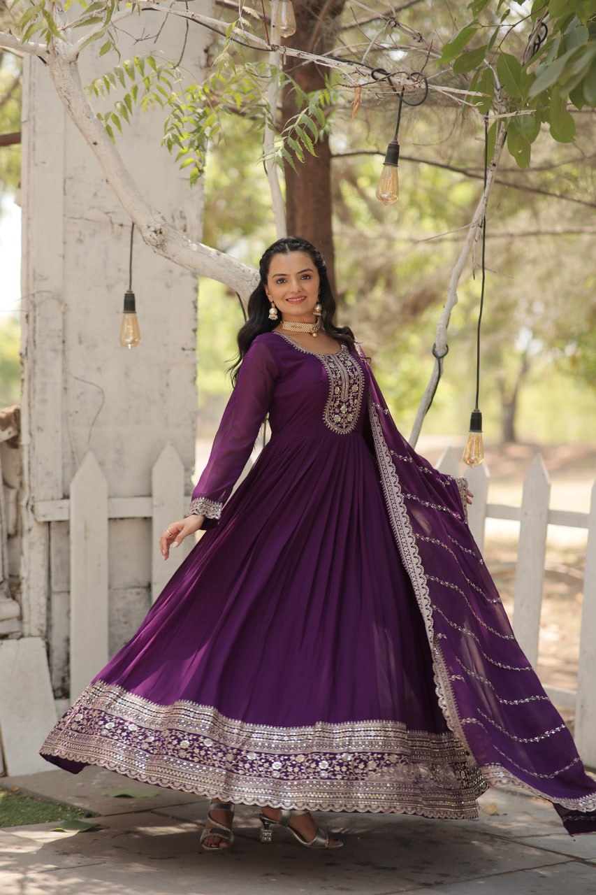 pilaki's GOWN-WITH-DUPATTA COLLECTIONS LW-9179