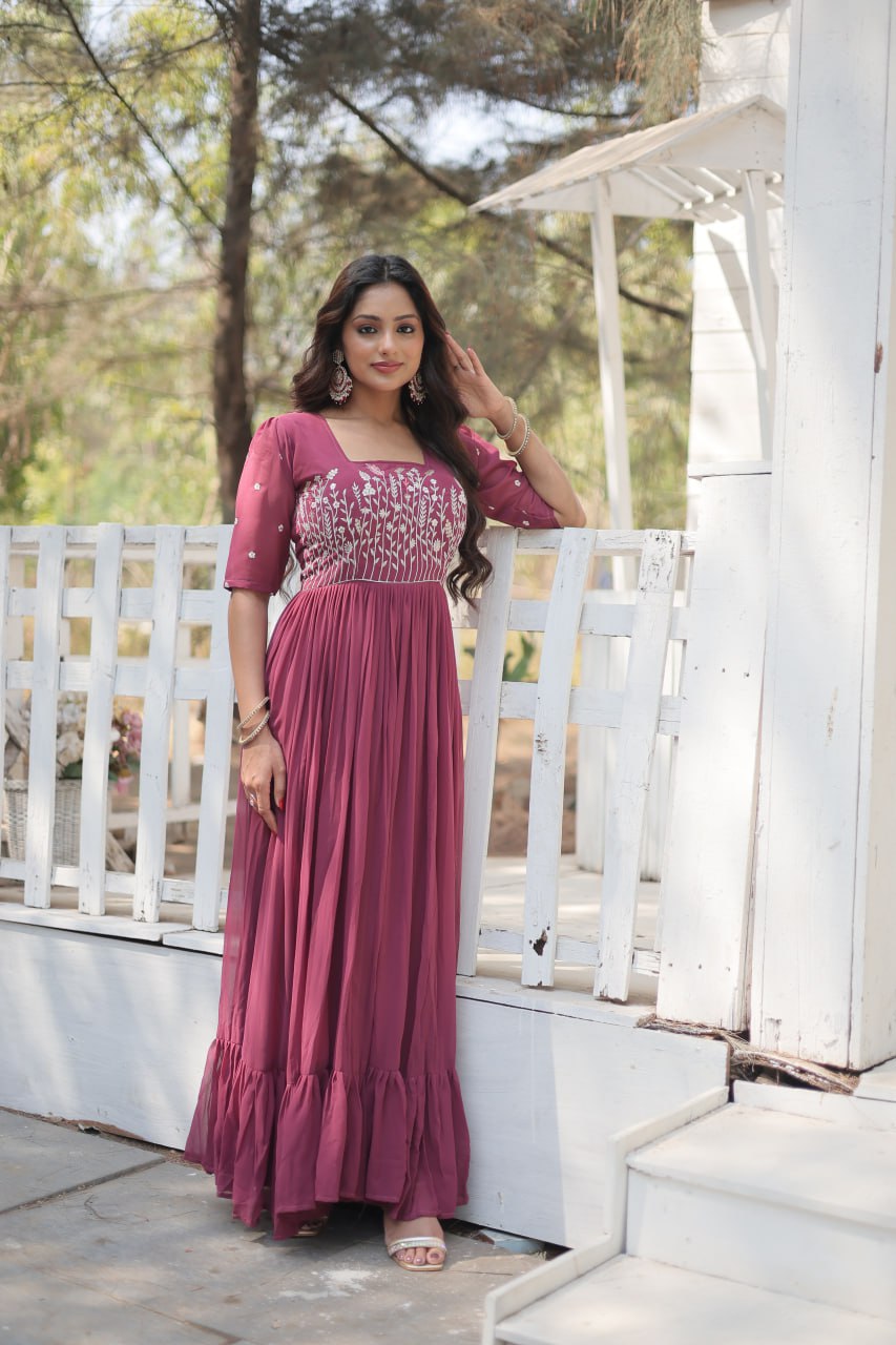 Partywear Embroidered Work GOWN KA-1109