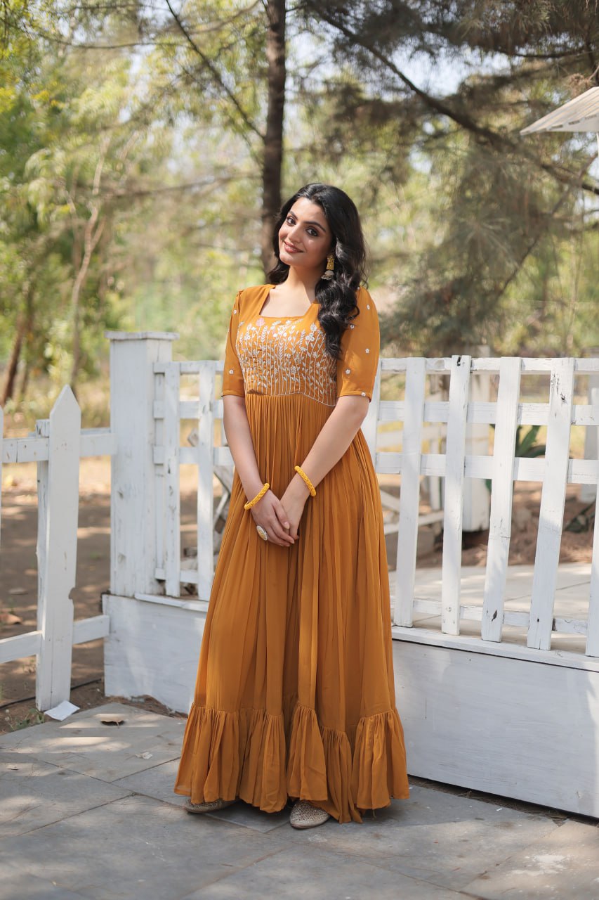 Partywear Embroidered Work GOWN KA-1109